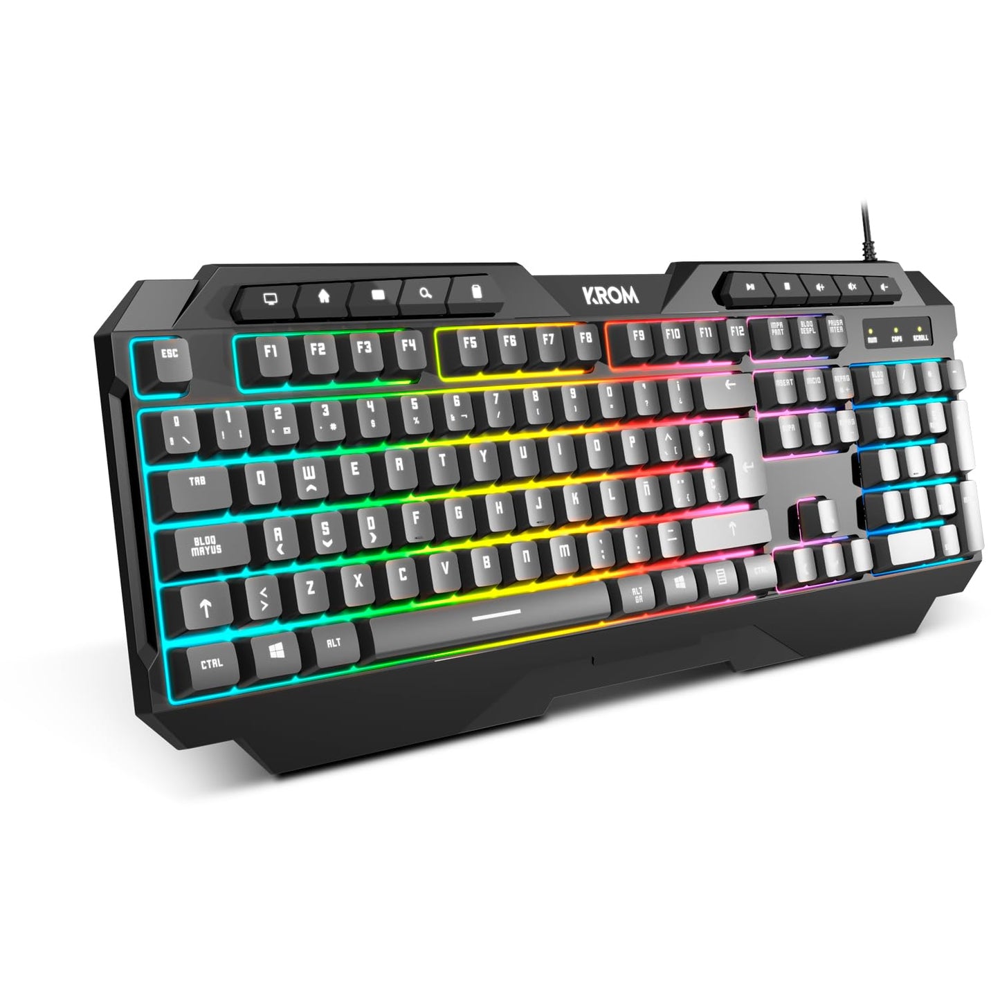 Pack gaming 4 en 1: teclado RGB, ratón 3600 DPI, cascos y alfombrilla XXL